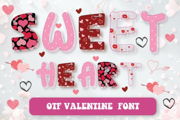 Berry Dot & Valentine Font Bundle: Sweet Preppy Style