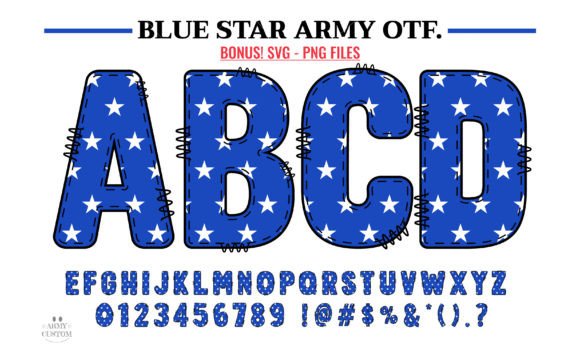 Blue Star Army: Infusing Modern Typography with Patriotic Spirit