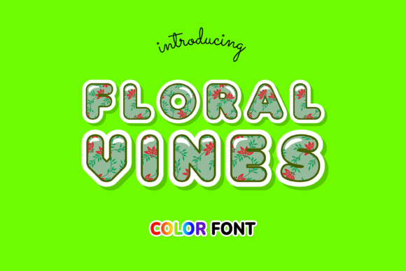 Floral Vines: A Creative Color Font for Botanical Designs