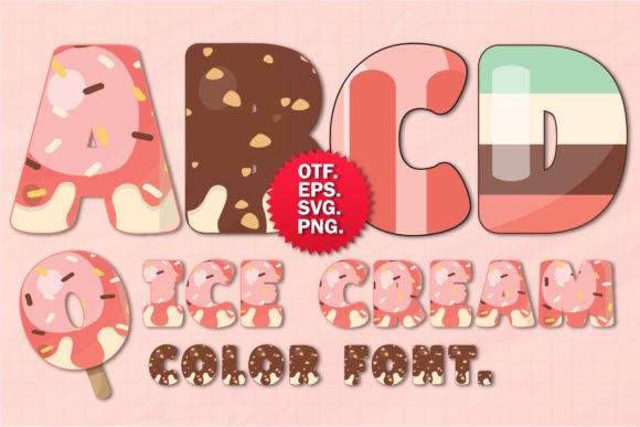 Ice Cream: The Color Font That Captures Summer's Sweetest Moments