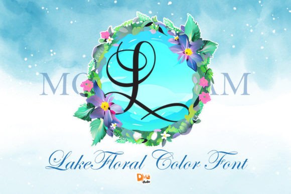 Lake Floral Monogram: A Sweet Font for Standout Designs