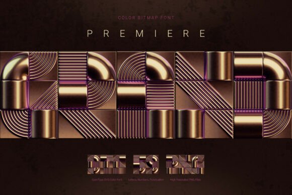 Premiere Grand: The 3D Golden Font for Art Deco Glamour