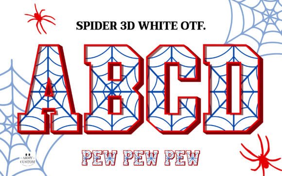 Spider 3D White: Weaving Dimension into Your Typography